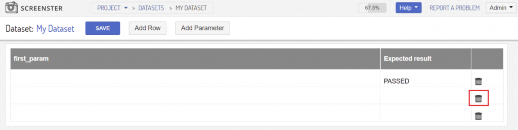 Data Driven Testing with Screenster: Add Rows