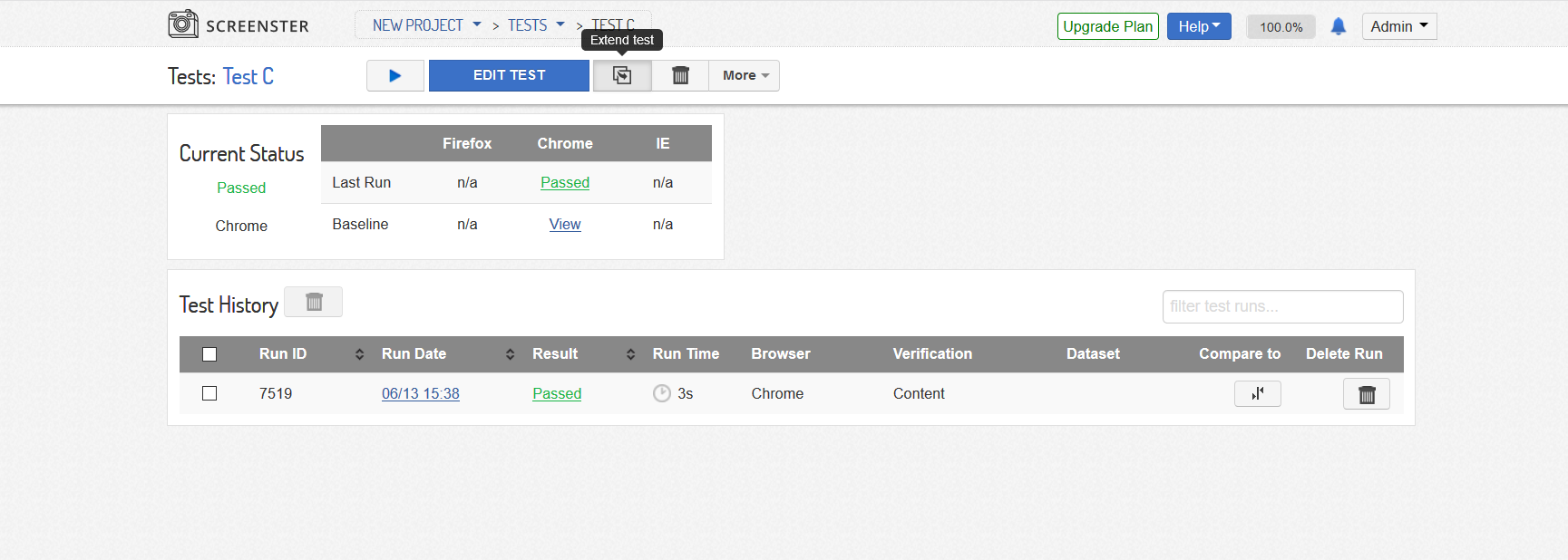 Visual UI testing: extend test