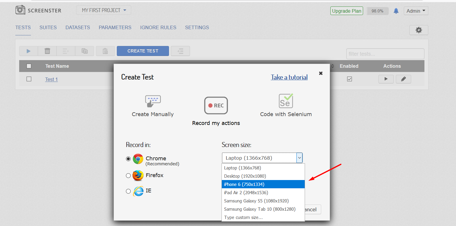 Visual Regression Testing: Mobile Resolution